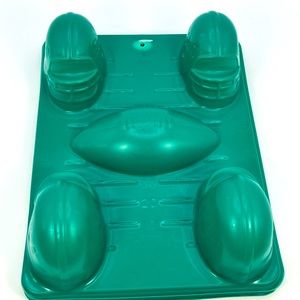 Jell-O Jiggler Football Molds 4 Helmets And 1 Football 2 Pack Lot
